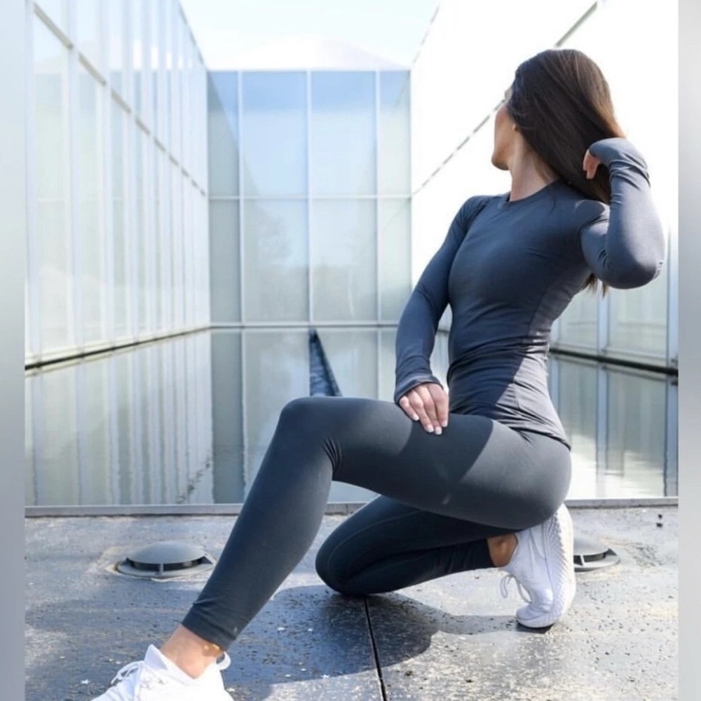 Rokwolf Charcoal Luxury Lounge Long Sleeve Pima Modal Spandex Super comfy shirt